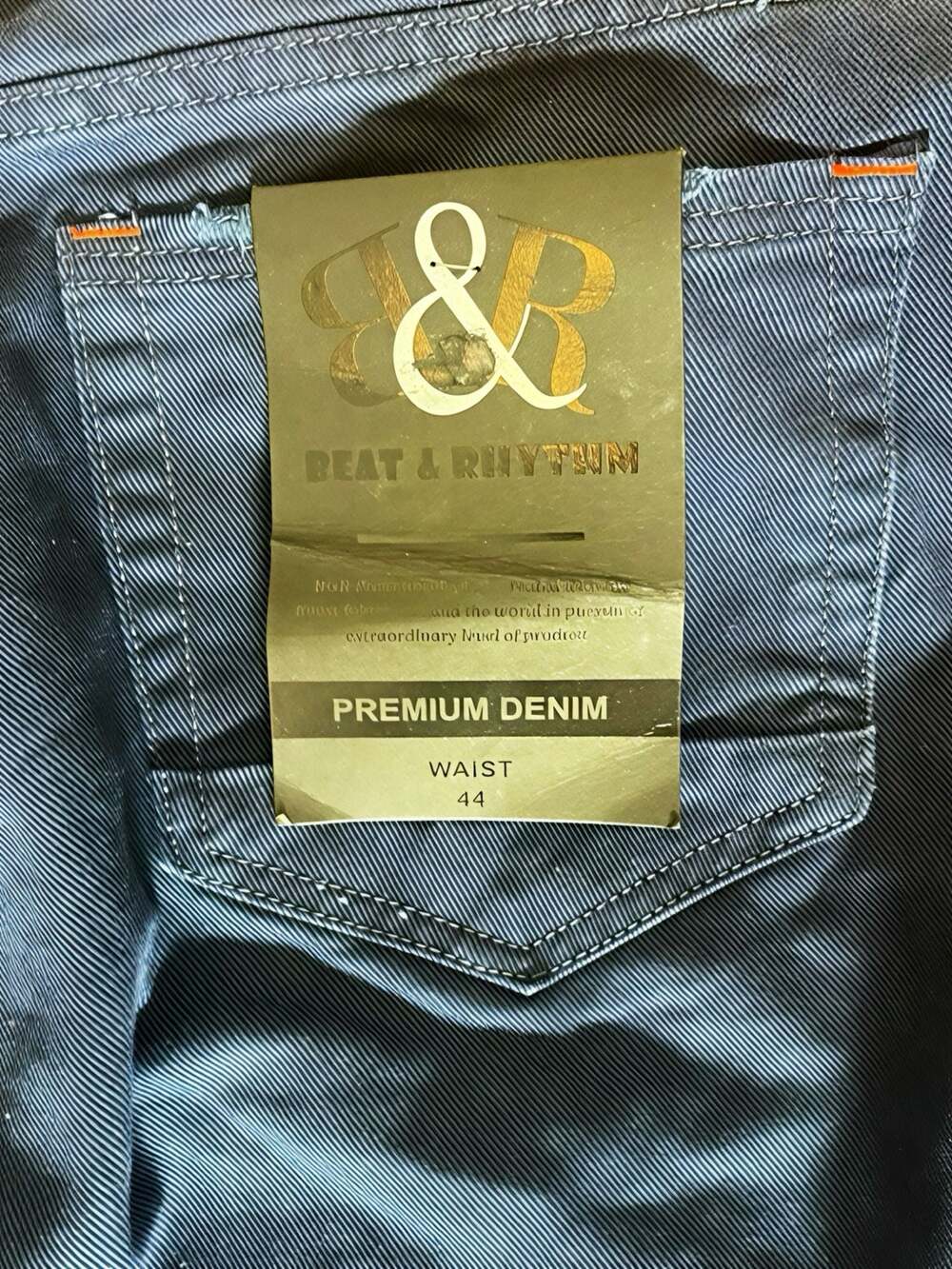 Beat & Rhythm Men's Blue Distressed Moto Denim Shorts Waist 44 - Picture 3 of 6
